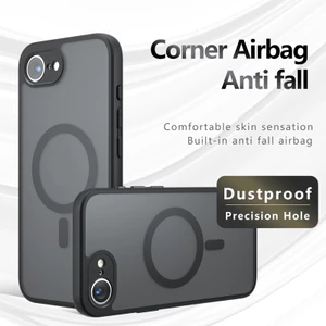 Dành Cho iPhone 16E 17E Ốp Lưng ELVEV Chống Sốc Mờ Da Cảm Thấy Matte PC + TPU Chống Vân Tay Trong Suốt
