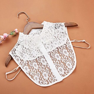 SUNKISSD Cổ Giả, Cổ Giả Trắng Đen Có Thể Điều Chỉnh, Ren Thời Trang Có Thể Tháo Rời Ve Áo Nửa Áo Sơ Mi Nữ Bé Gái