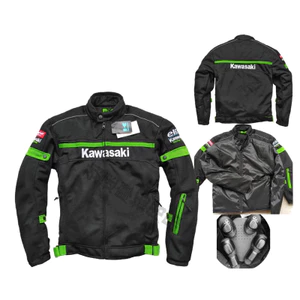 Áo khoác bảo hộ kawasaki_kèm bộ gù giáp bảo vệ _racing