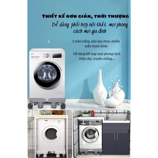 Chân đỡ máy giặt 8 trụ đứng 4 Myd.23 kệ đế tủ lạnh bánh trụ tùy chỉnh độ cao linh hoạt tiện dùng