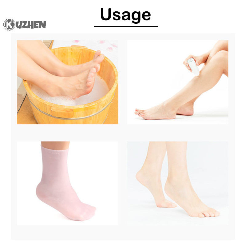 1 Đôi Vớ Gel Silicone Gel Dưỡng Ẩm Chăm Sóc Da Bàn Chân Chống Nứt Nẻ Sử Dụng Tại Nhà / Spa