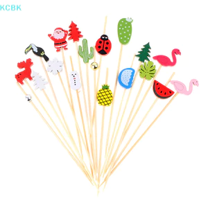 50 / 100 Cái Nĩa Trái Cây Dùng Một Lần Sáng Tạo Thanh Tre Đa Phong Cách Cho Món Tráng Miệng BBQ Sandwich Thức Ăn Nĩa Trang Trí Bàn Đồ Dùng [BK]