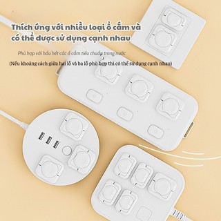 Nút bịt ổ điện cao cấp chống giật C&M houseware nhỏ gọn chắc chắn dễ sử dụng có quai cầm tiện lợi an toàn cho trẻ nhỏ