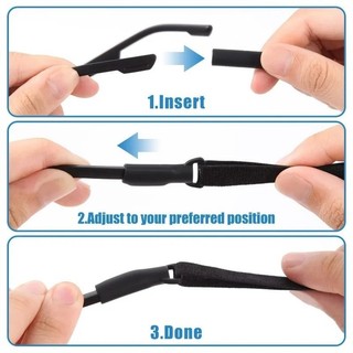 Dây silicon đàn hồi đeo kính thể thao chống trượt, chống rơi, fixer điều chỉnh cho trẻ em/người lớn