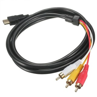 ESSENCEH HDMI Nam Đến 3 RCA, Cáp AV Âm Thanh Video 1080P 5 Chân, Điện Tử Tiêu Dùng Kết Nối Gia Đình Dây VGA Cho TV HDTV DVD Điện Tử Tiêu Dùng