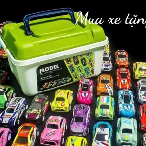 oto đồ chơi 1 thùng 2 xe lớn - 50 xe nhỏ tặng thùng - Tiến Bóng Bay Toy