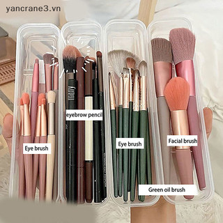 {Yan3} Dụng cụ sắp xếp cọ trang điểm trong suốt có nắp Hộp đựng bút chì lông mày dành cho nữ di động Dụng cụ trang điểm {yancrane3.vn}