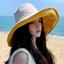 Mũ Xô KANGN, Mũ Đi Biển Có Thể Gập Lại Chống Tia UV, Mùa Xuân Hè Di Động Vành Lớn Hai Mặt Mũ Panama Nam Nữ