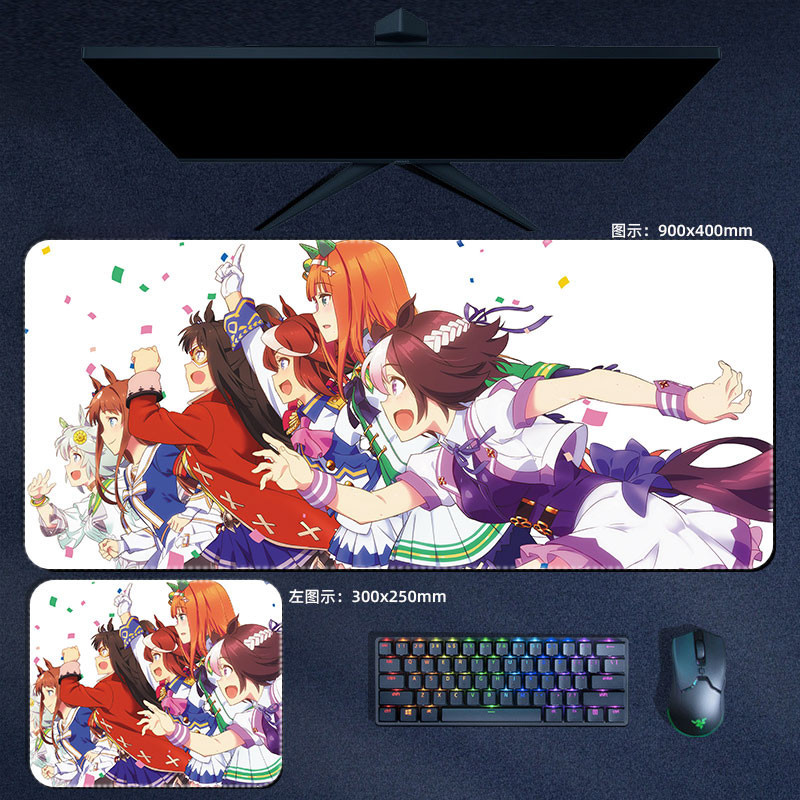 900x400mm Anime Ummusume Pretty Derby Mousepad Tuần Suzuka Teiou Cap Miếng Lót Chuột Máy Tính Laptop Game Thủ Miếng Lót PC Phụ Kiện Chơi Game Thảm Để Bàn