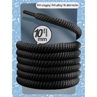 Dây giày cotton tròn dày 10 mm cho giày thể thao chạy bộ, 1 cặp 100/120/140/160 cm