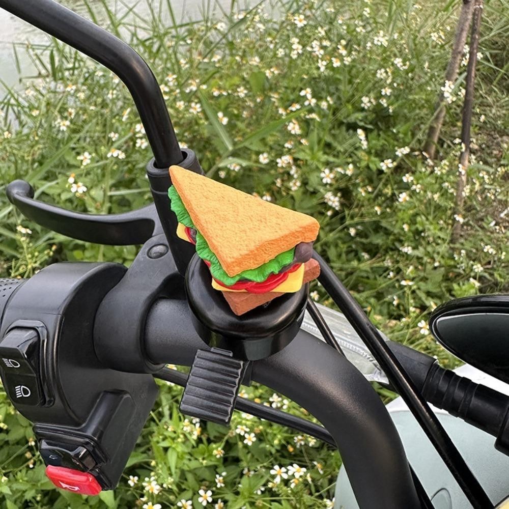LACYES Chuông Xe Đạp Hoạt Hình, Sừng Xe Đạp Hamburg French Fries, Báo Động Tay Lái Sandwich Đáng Yêu, Dùng Cho Xe Đạp/Xe Tay Ga