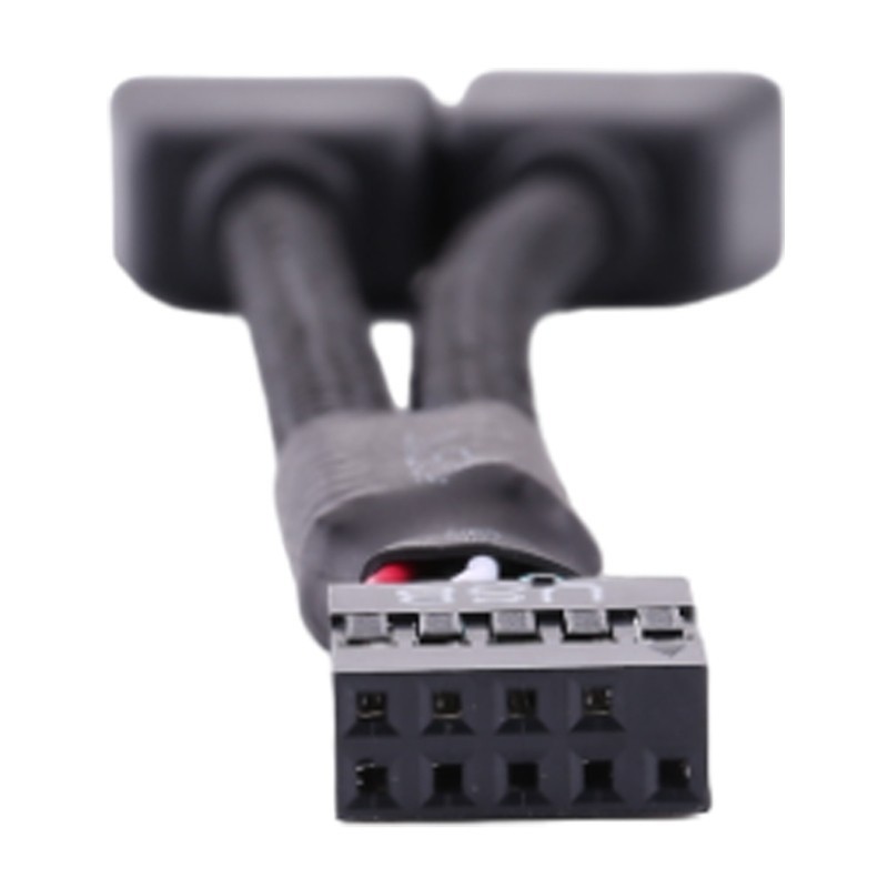 Tầm Nhìn Bo Mạch Chủ 9pin Nối Dài Cáp Adapter Đầu USB Bộ Chia Nữ 1 Đến 2 Nam Để Bàn 9 Chân USB2 0 HUB Connecto
