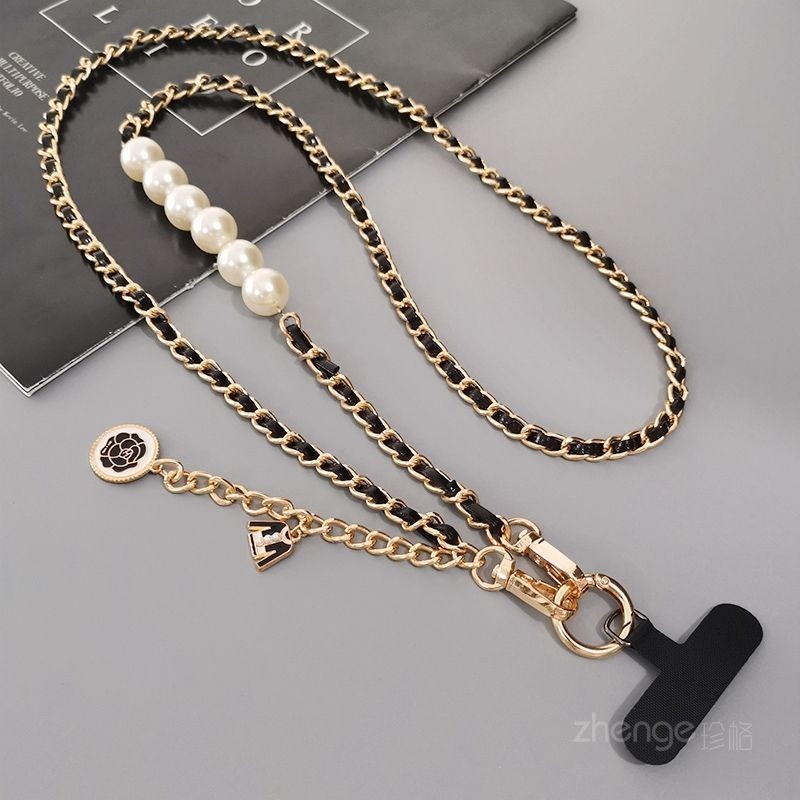 Phụ kiện nữ dây đeo chéo/ngực/bụng/túi da cao cấp, kim loại xoắn, chống sốc, trang trí điện thoại di động đa năng