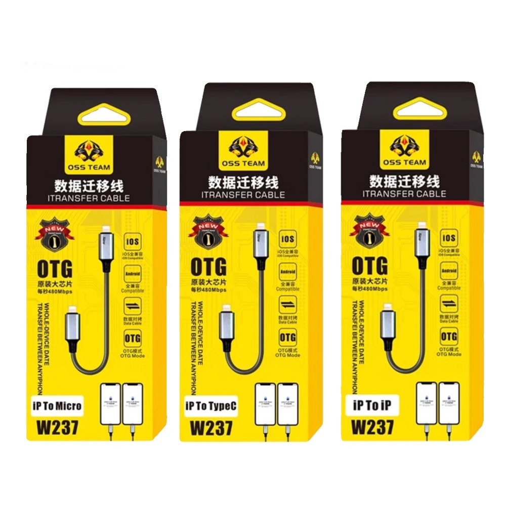 Cáp phục hồi dữ liệu OSS W237 cho dữ liệu iPhone Dữ liệu dẫn hướng đường truyền tốc độ cao cho IPHONE TO Micro iP TO iP iP TO TYPE-C