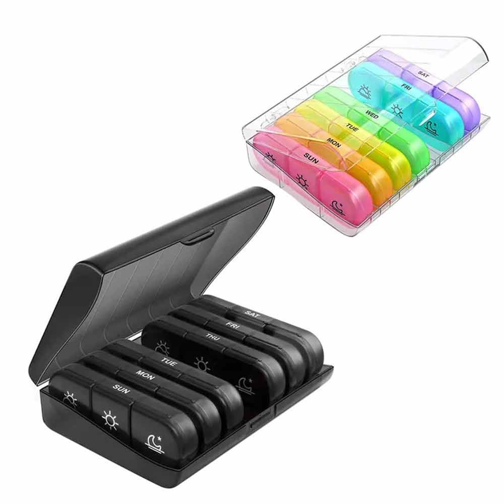 7Day Pill Box Medicine Storage Weekly Tablet Container Case Organizer Dispenser