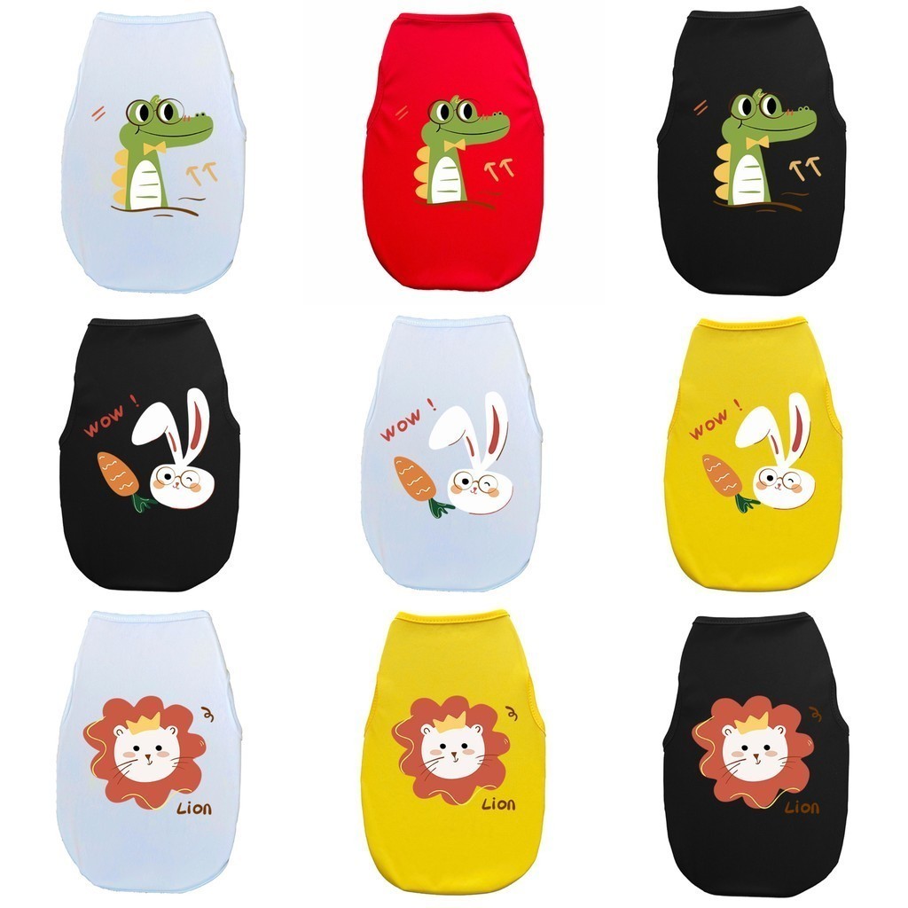 Áo vest in hình mèo / chó cưng dễ thương quần áo thoải mái và thoáng khí cho mùa xuân hè