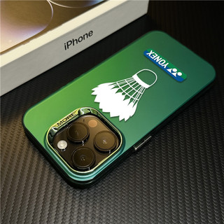 Ốp điện thoại họa tiết cầu lông mạ điện cho iPhone 16 15 13 12 11 Pro Max 14 Plus, chống sốc