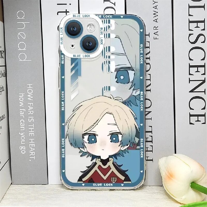 Ốp Điện Thoại Anime BLUE LOCK Kaiser Rin Sae Cho IPhone 16 15 14 13 12 11 Pro MAX 14 15 16 Plus 12 13 Vỏ Mini Mềm Trong Suốt Chống Sốc Thời Trang TPU Camera Bảo Vệ