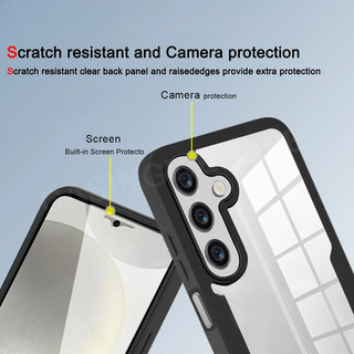 Dành Cho Galaxy A56 Galaxy A26 A36 A16 A53 A35 A55 A25 A15 A34 A54 A17 A07 LTE 4G 5G 2025 360 Ốp Điện Thoại Plus Flip Cover 360° Ốp lưng bảo vệ chống sốc bằng silicon mềm hai mặt
