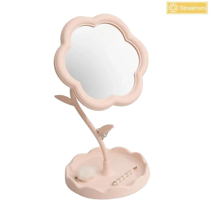 Streamers Gương Hoa Gương Trang Điểm Gương Để Bàn Gương Sinh Viên Ký Túc Xá Để Bàn Gương Trang Điểm Hình Đặc Biệt Dresser Gương Trang Điểm Bé Gái Mới