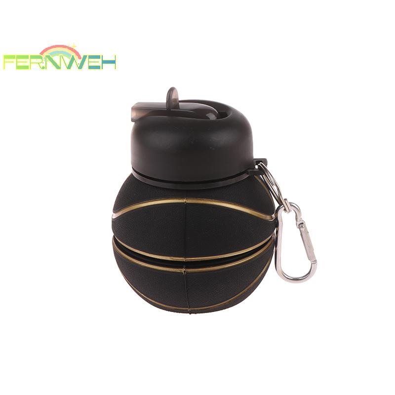 [Fernweh] Bình Nước Silicon Gấp Bóng Rổ Ngoài Trời Bóng Đá Tennis Golf Bóng Chày Pickleball Chai Nước Di Động Trẻ Em [MỚI]