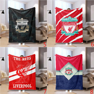 Chăn nỉ Flannel Liverpool FC in logo một mặt, dùng điều hòa, phù hợp sofa, văn phòng, tặng gia đình
