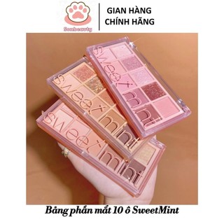 Bảng phấn mắt nhũ 10 ô Sweet Mintt SONBT lấp lánh
