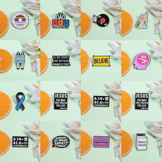 Sáng Tạo Văn Bản Tiếng Anh Men Pin Retro Âm Nhạc CD Men Trâm Điện Từ Cá Sấu Voi Ba Lô Huy Hiệu Kim Loại Huy Hiệu Phụ Kiện Quà Tặng Cho Bạn Bè