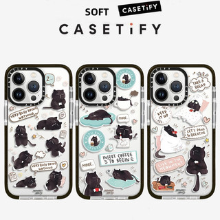 Mocha Little Black Cat Ốp Điện Thoại Mềm Cho iPhone 17 Pro Max 17 Air 16 Plus 15 14 13 12 11 Pro Max Ốp Lưng Bảo Vệ Toàn Diện Vỏ Mềm Chống Sốc