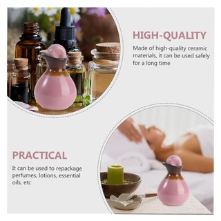 Bình Tinh Dầu NEDFSQM, Chai Nước Hoa Cổ Điển Có Thể Đổ Lại, Hộp Đựng Mỹ Phẩm Mini Gốm Màu Ngẫu Nhiên Đa Năng Khách Sạn Gia Đình