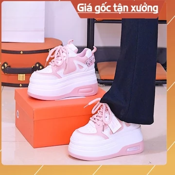 Giày Thể Thao Tăng Chiều Cao 8cm Mùa Xuân 2024 Phong Cách Mới Giày Nữ Đế Dày Cao Gót Giày Trắng Nữ Phù Hợp Với Thể Thao Giày Thể Thao Giày Sneaker