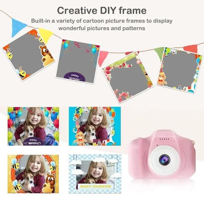 Mô tả Đồ Chơi Trẻ Em Camera Kỹ Thuật Số Vintage Camera Trẻ Em Chiếu Video Camera Chụp Ảnh Ngoài Trời 8GB Quà Tặng Cho Trẻ Em - 3