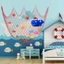 Trang trí lưới cá theo chủ đề biển FUHUIOT, Lưới cá treo tường bằng dây Cotton đầy màu sắc, Đồ dùng dự tiệc bãi biển Hawaii Trang trí 1x2M Treo ảnh tường Tiệc bãi biển