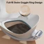 Kính bơi khung lớn JUNYUE88US, Kính bơi PVC HD có nút tai, Khung lớn có thể điều chỉnh bằng nút tai Kính chống sương mù có thể điều chỉnh Người lớn