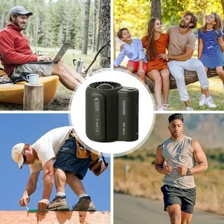 Ngoài Trời Di Động Không Lưỡi Quạt USB Loại Sạc Cho Sinh Viên Cắm Trại Treo Eo Mini Quạt Điện Bỏ Túi Quạt Để Làm Việc Câu Cá Du Lịch Đi Bộ Đường Dài