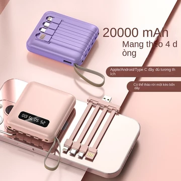 Sạc dự phòng dung lượng lớn 20000 mAh Sạc dự phòng di động kèm cáp sạc