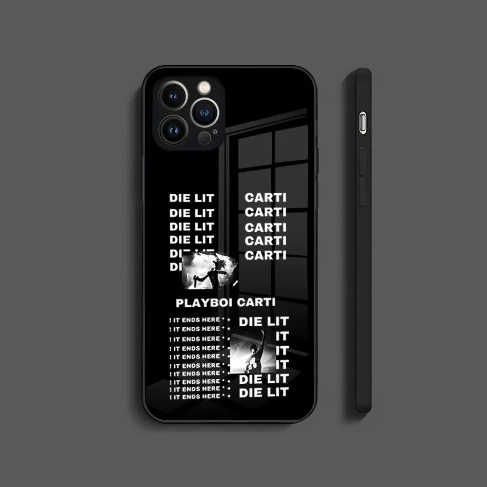 BK-1 Playboi Carti Die Lit Vỏ Điện Thoại Kính Cường Lực Cho iPhone 17,15 Pro Max 13 12 Mini 11 14 Plus X XR XS 8 7 Plus SE Cover 0821