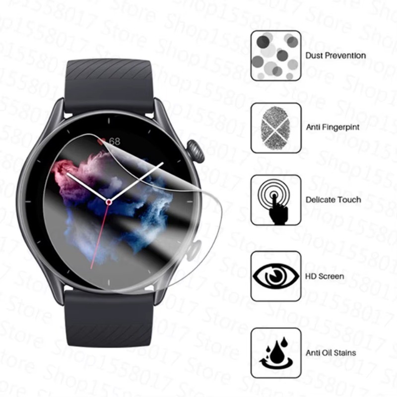 Dành Cho Realme Watch T1 S2 S Pro 3 Chiếc 500D Full Cover HD Trong Suốt Mềm Hydrogel Phim Chống Vân Tay Chống Cháy Nổ Đồng Hồ Bảo Vệ Màn Hình