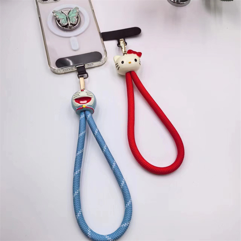 Điện Thoại Di Động Dây Đeo Cổ Tay Ngắn Minnie Mickey Bện Mạnh Mẽ Đáng Tin Cậy Ốp Điện Thoại Di Động Đa Năng Kẹp Nam Nữ