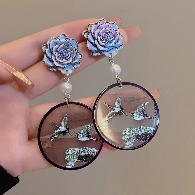 Mới Trung Quốc Retro Bông Tai Nữ Nhẹ Sang Trọng Cao Cấp Bông Tai 2024 Tính Khí Độc Đáo Phong Cách Trung Hoa Bông Tai 25.2.17