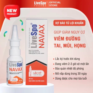 LiveSpo NAVAX Đỏ 20ml - Chai Xịt Sẵn Giúp Giảm Nguy Cơ Viêm Đường Tai, Mũi, Họng
