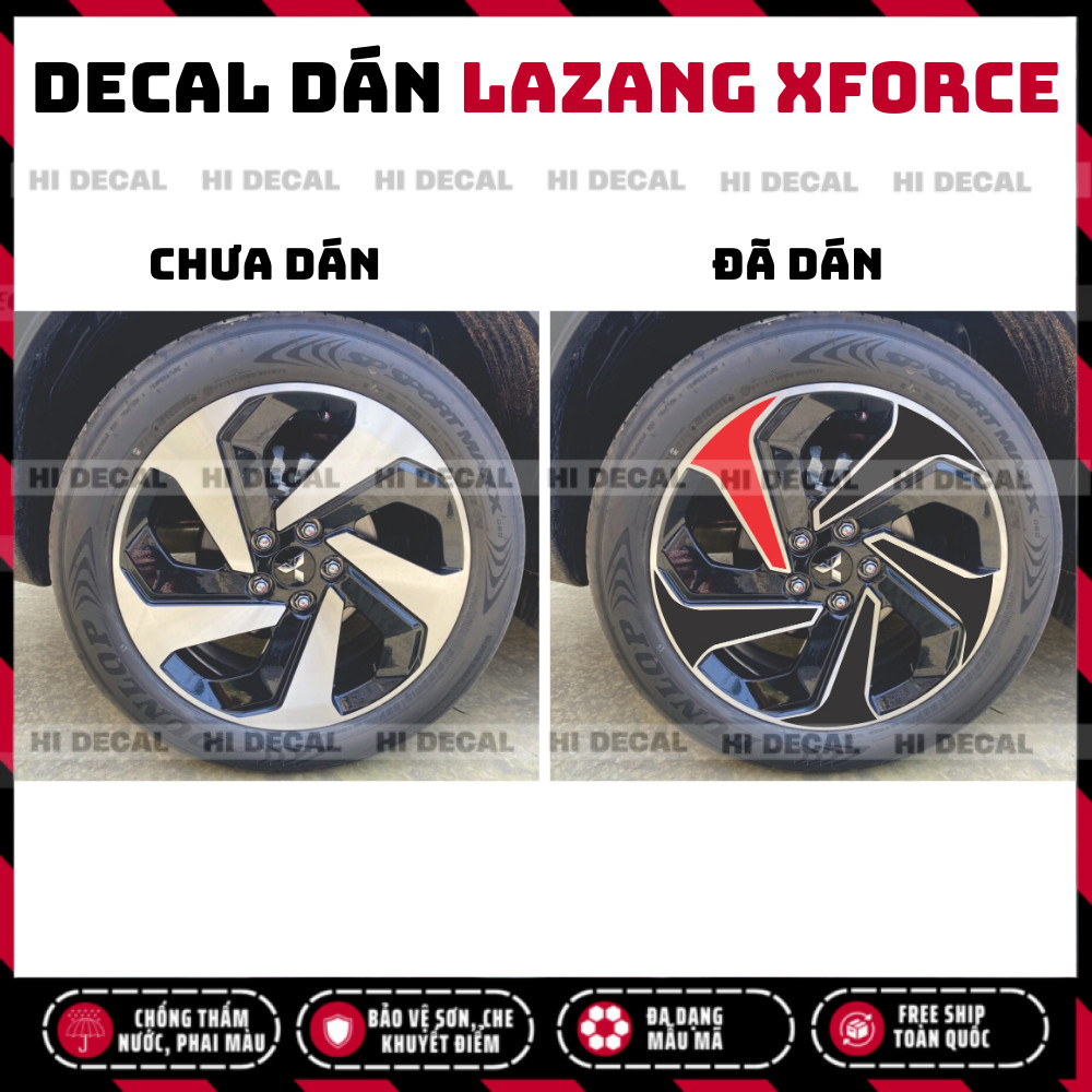 Tem Lazang Xforce, Decal dán mâm Xforce trang trí tạo điểm nhấn