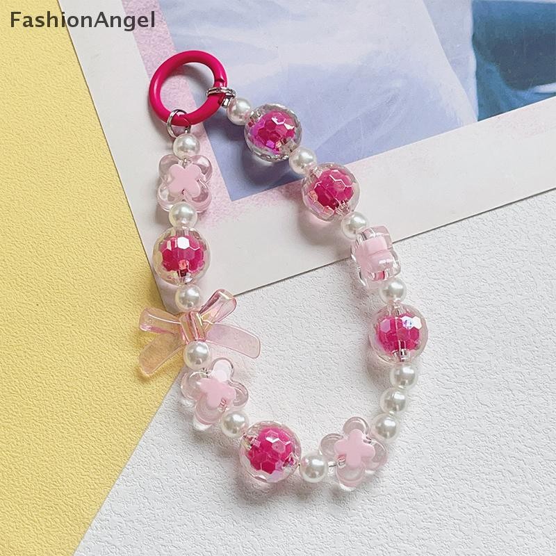 Fashionangel Sáng Tạo Mới Đính Hạt Nơ Dây Chuyền Trang Trí Móc Khóa Điện Thoại Di Động Chống Mất Dây Xích Túi Đồ Trang Trí Phụ Kiện Xe Hơi Quà Tặng VN