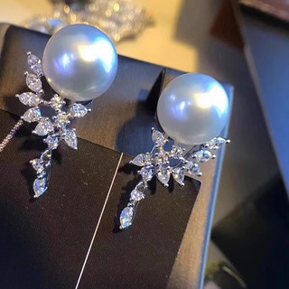 S925 Bạc Ngọc Trai Zircon Bông Tai Trang Sức Thời Trang Đơn Giản Quà Tặng Nữ
