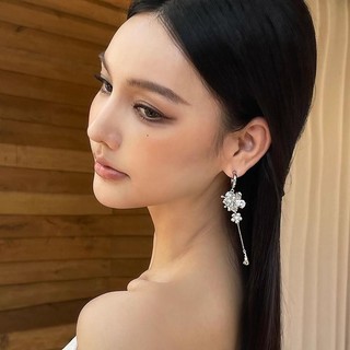 Bán chạy Bông tai hoa bất đối xứng phong cách AB Bông tai cao cấp nhẹ nhàng