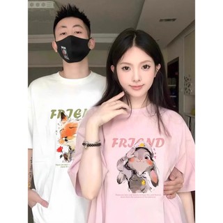 Hiixiivi Thương Hiệu Mới 100% Cotton Unisex Áo Thun Nữ Tay Ngắn Nam Nữ Baggy Cổ Tròn Rời In Hình Cặp Đôi Độc Đáo Tee 2025