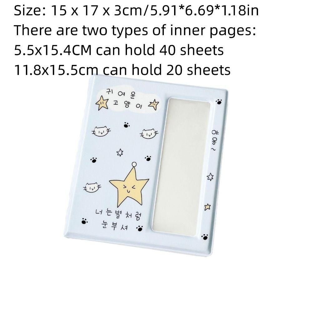 Album Ảnh HOBBYIN, Hộp Đựng Ảnh PVC Photocard, Bộ Sưu Tập Photocard Sách Dung Tích Lớn 60 Túi Thẻ Thần Tượng Thu Thập Sách Quà Tặng Sáng Tạo