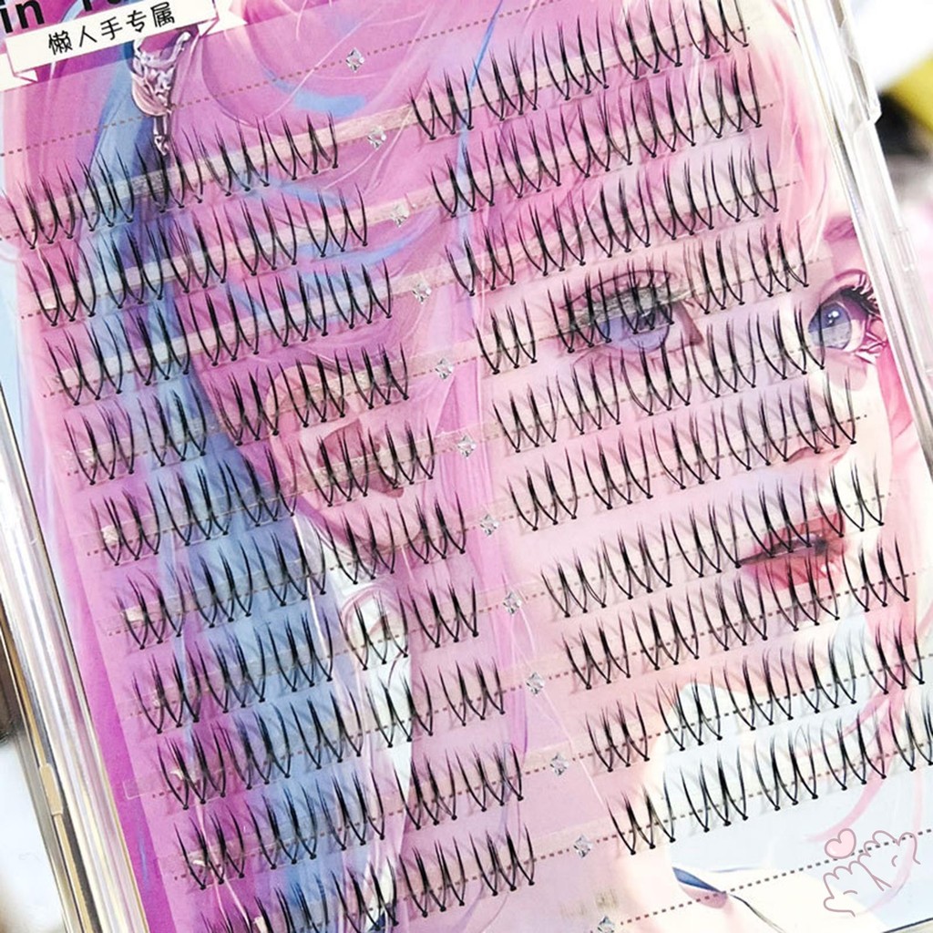 C Curl Natural & Wispy Lash Wisps Hiệu ứng 3D Lash riêng lẻ