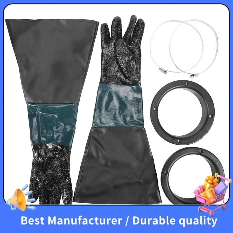 Găng tay phun cát Phụ tùng SandBlaster 60cm có vòng chữ O cho tủ phun cát