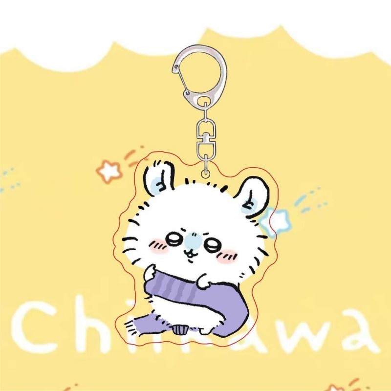 Chiikawa Móc Chìa Khóa acrylic Hình Nhân Vật anime hachiware usagi rakko momonga Dễ Thương
